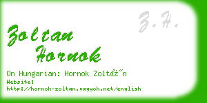 zoltan hornok business card
